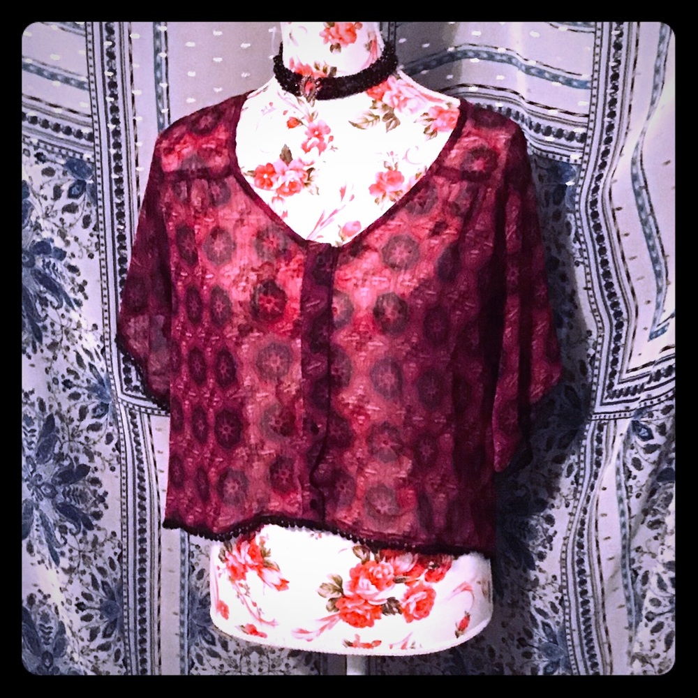 🌺NWOT BAND OF GYPSIES HIGH LOW BLOUSE TOP